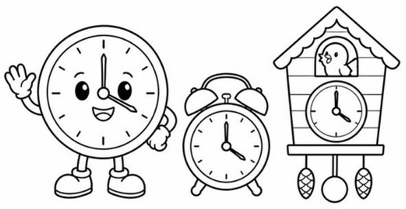 Fichas de la hora para 2.º de Primaria (con soluciones)