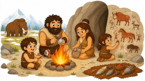 Ficha de la Prehistoria para 4.º de Primaria (con soluciones)