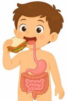 Ficha del aparato digestivo para 5.º de Primaria (con soluciones)